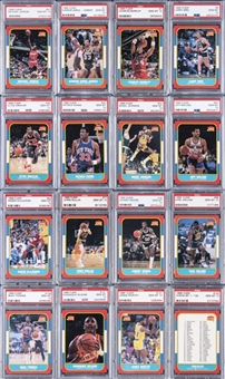 1986-87 Fleer Basketball Complete Set (132) – Including Michael Jordan Rookie Card – All PSA GEM MT 10!